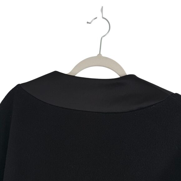 J Crew Collection Black Wool Crossover Jacket Mixed Media Career Womens Size 14 - Picture 9 of 9